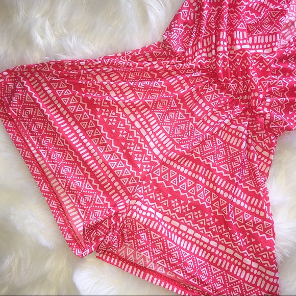 Hot pink printed Summer romper - Picture 6 of 8